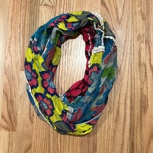 Anthropologie Vismaya Floral Patchwork Infinity Scarf